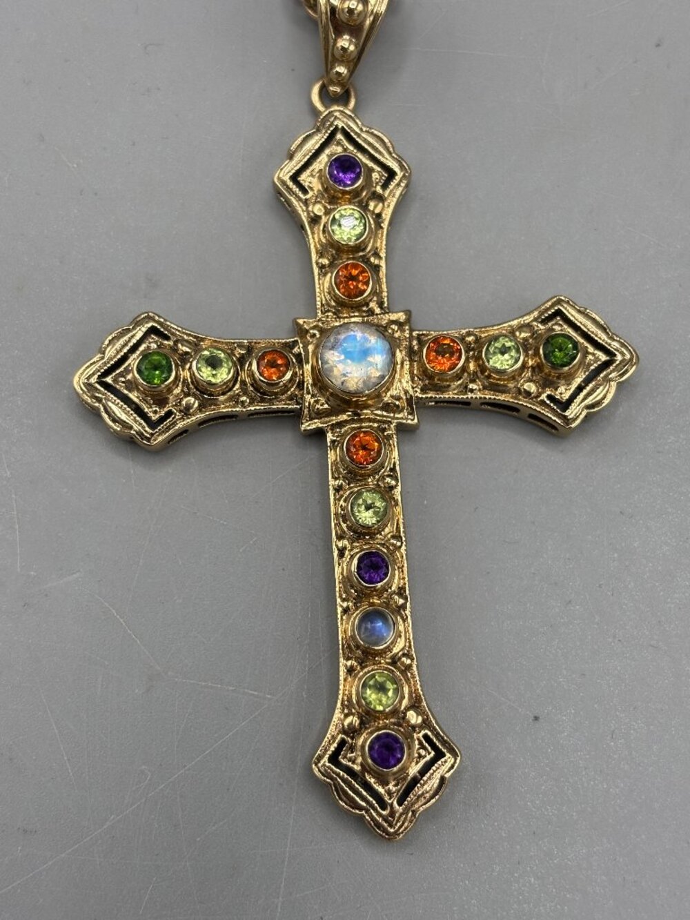 Gold plated chain with cross